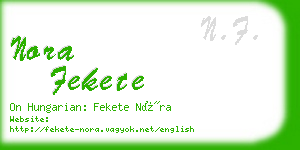 nora fekete business card